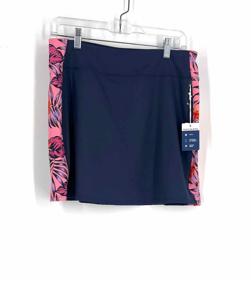 Tommy Bahama Size M Navy/Pink Leaves Paneled NEW Designer Skorts-Activewear